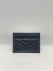 Brand New. YSL Card Holder Black Grained De Poudre GHW|10077