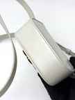Like New. Celine Claude Mini Triomphe White|6584