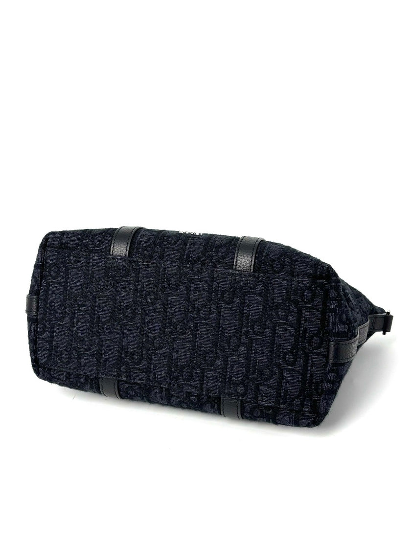 [SALE] Like New. Dior Weekender 25 Jacquard Black. 27BO02074|11259