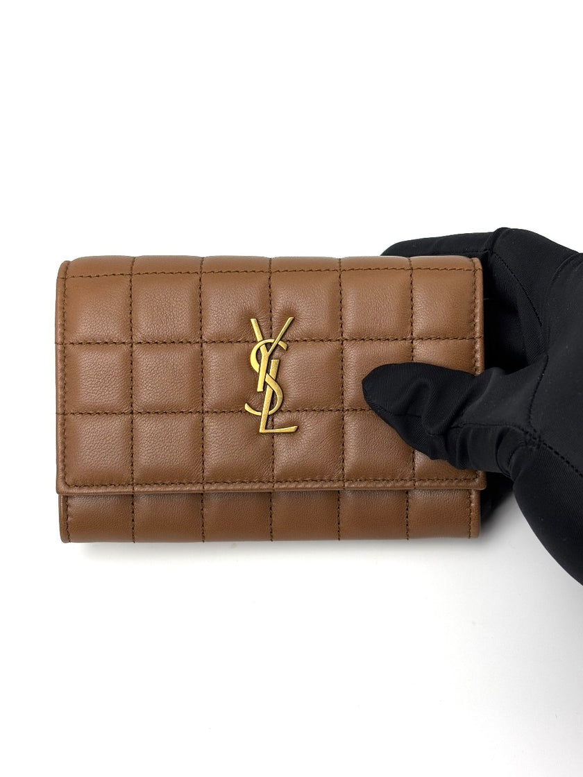 Brand New. YSL Bifold Wallet Brown|7152