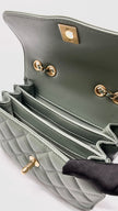Preowned. Chanel Mini Flap Green Calfskin GHW. 25042160|7110