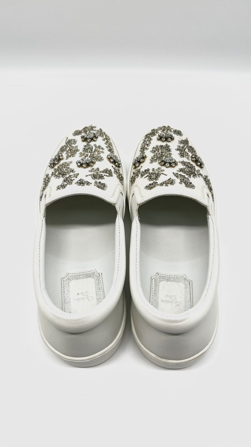 Brand New. Dior Slip On White. 37|7885