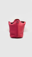 Preowned. Hermes Picotin 18 Tricolor Rose Extreme/Rouge De Coeur/Rose Mexico Togo PHW. YAM007UH|14295