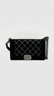 Preowned. Chanel Leboy Old Medium Black Velvet Ruth HW. 19944432|14730