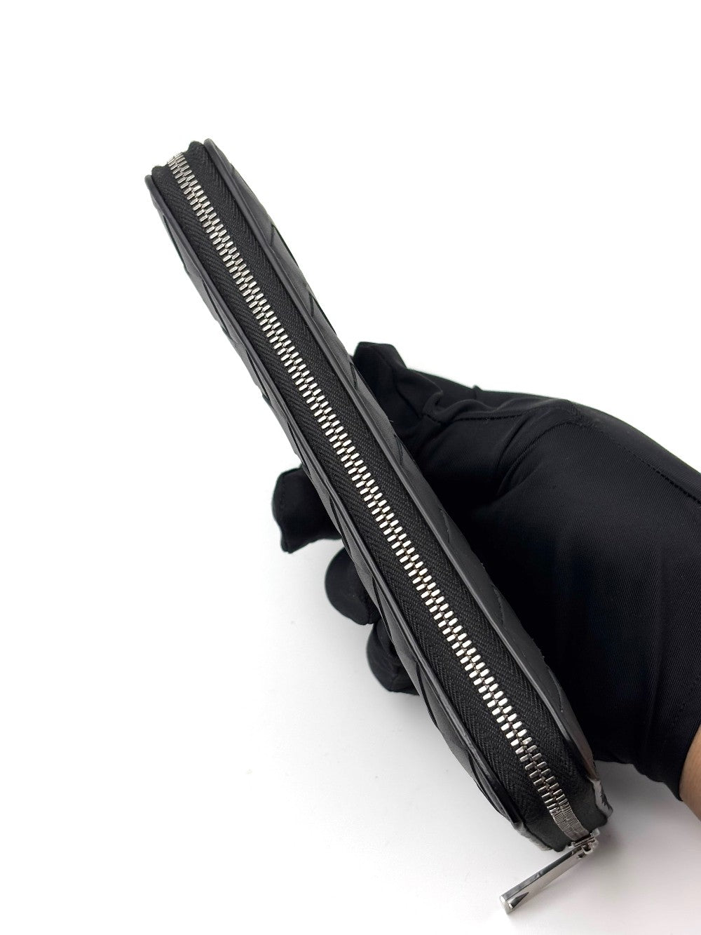 Brand New. Bottega Zip Around Long Wallet Black|7066