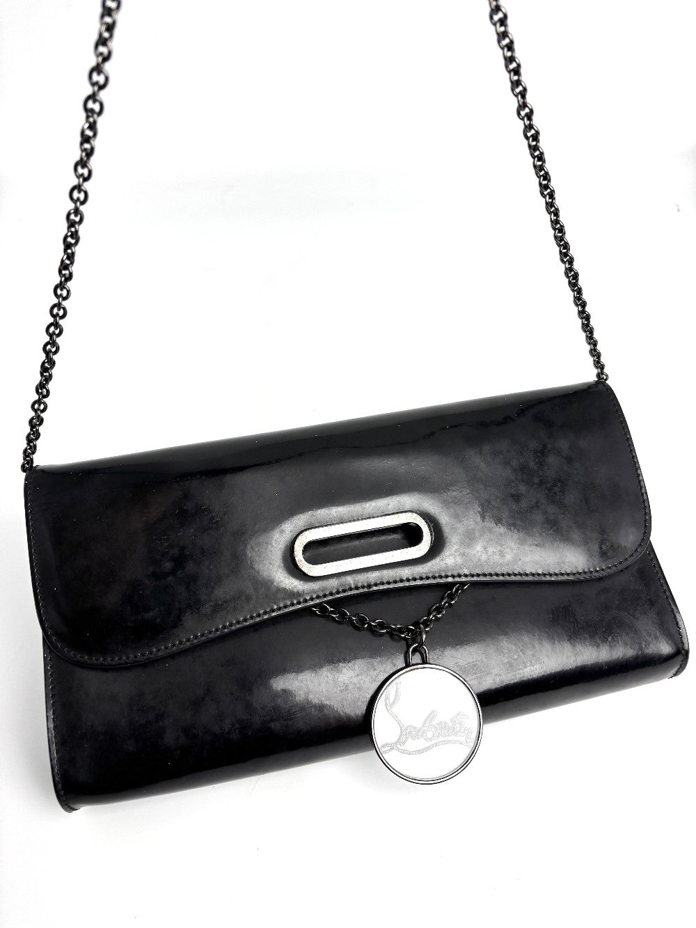 Preowned. Louboutin Clutch Black|13250