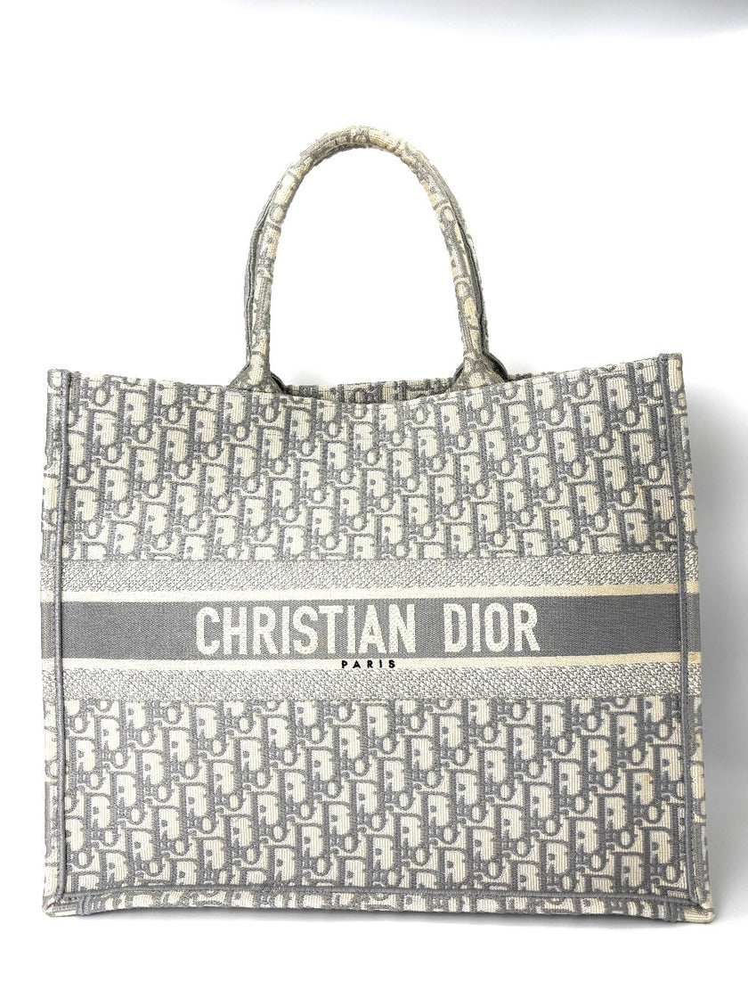 [SALE] Preowned. Dior Book Tote Large Gray. 50-MA-0270|6241
