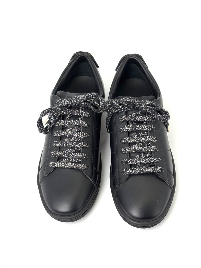 Brand New. YSL Sneakers Black Silver Lace. 38|7239