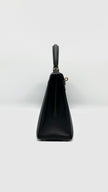 Preowned. Hermes Kelly 25 Black Epsom Sellier PHW. CPY539DQ|5463