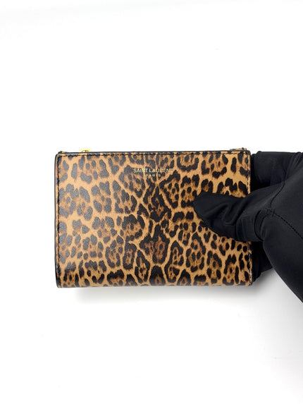 Brand New. YSL Bifold Wallet Leopard|7167
