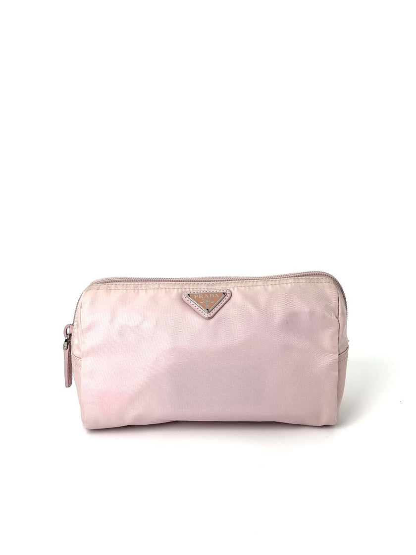 Like New. Prada Re- Nylon Pouch Pink|6116
