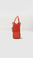 Brand New. Lady Dior Mini Orange Patent 10-MA-1221|9918