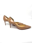 Preowned. Christian Louboutin Heels Nude Patent. 38|6426