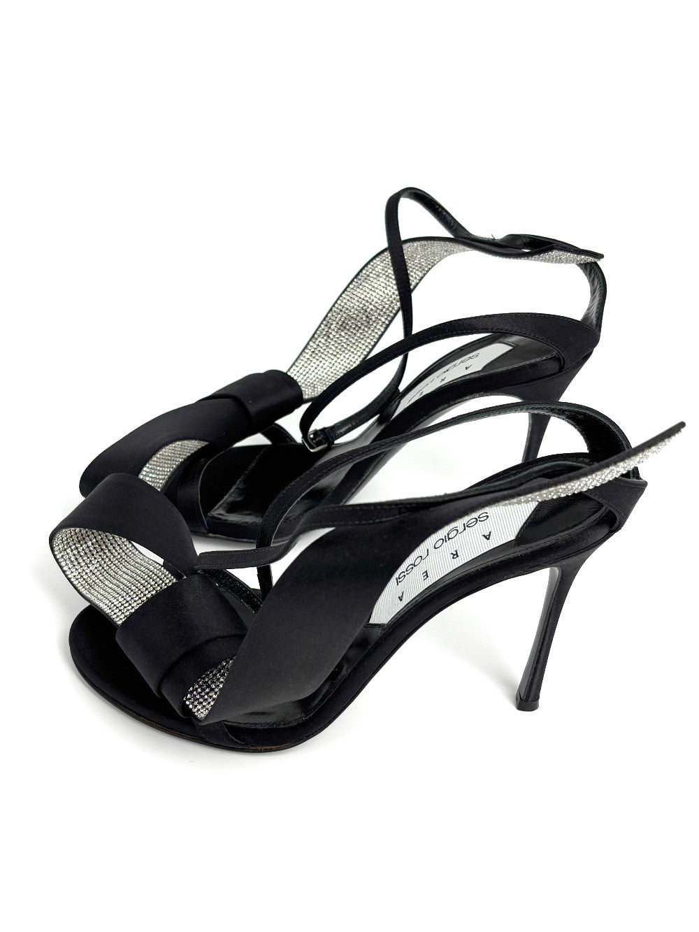 Brand New. Sergio Rossi Heel Black Diamond. 37.5|8620