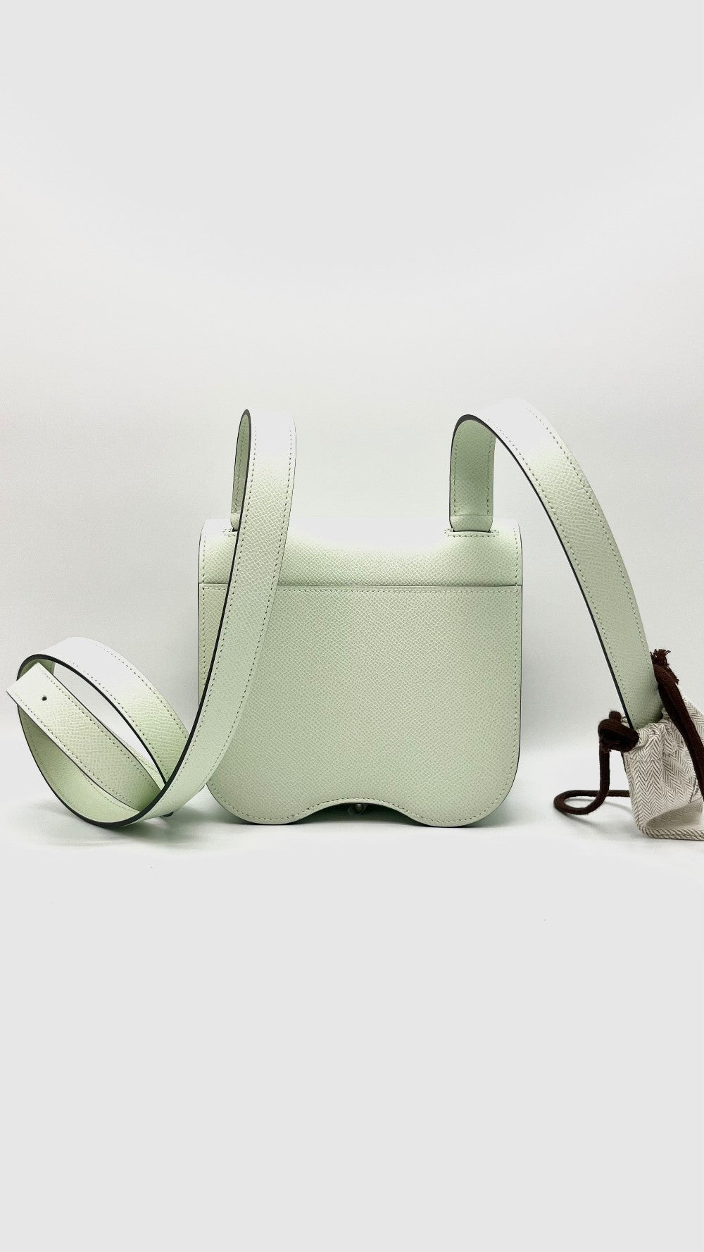 Brand New. Hermes Della Vert Fizz Epsom PHW. UCT085PM|15802