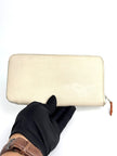 Preowned. Hermes Zip Long Wallet Craie. TTS007AU|12030