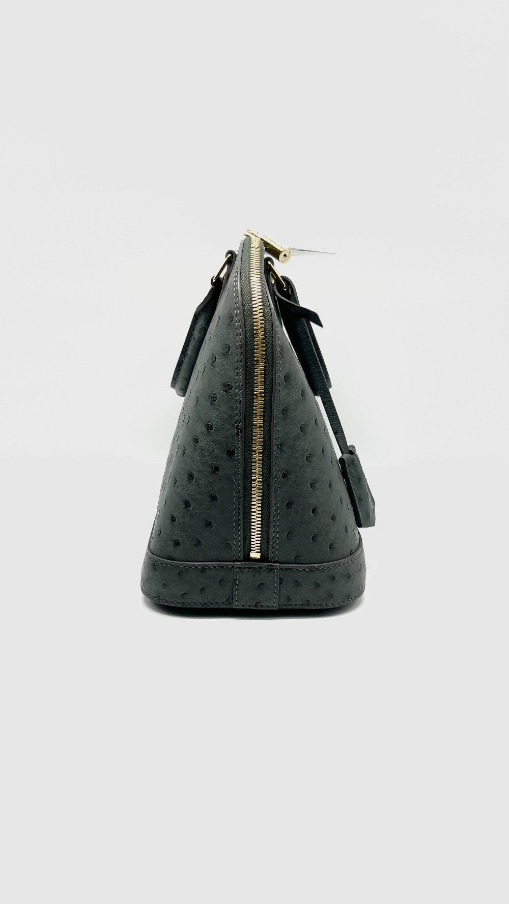 Preowned. LV Alma PM Autruche Ostrich GHW. MI5111|14755