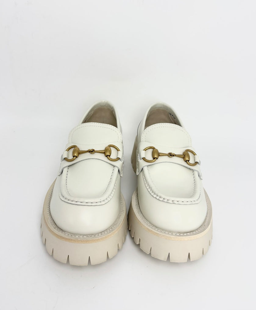 Brand New. Gucci Loafers White. 37|12163
