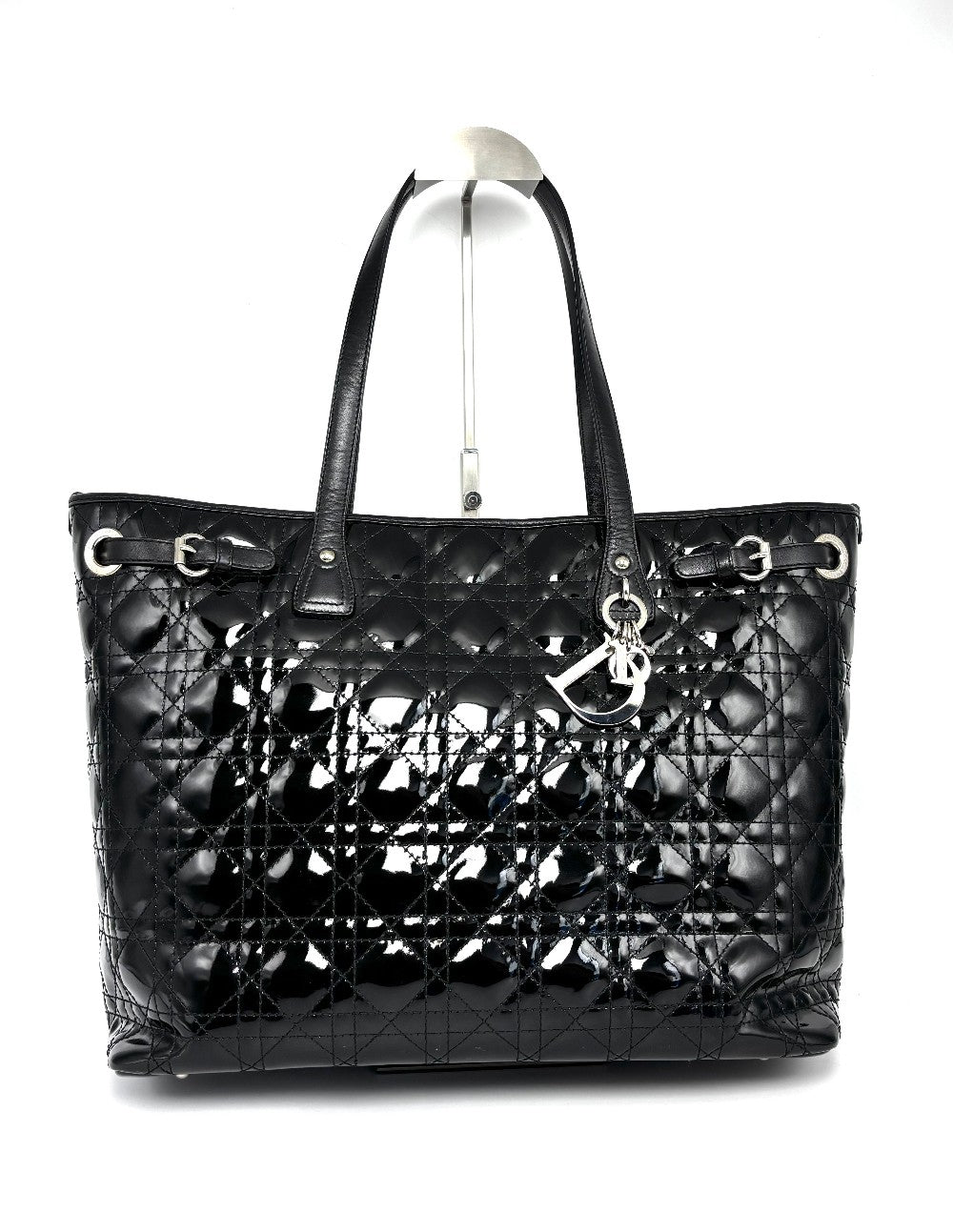 [SALE] Preowned. Dior Panarea Cannage Tote Patent SHW. 01BO0190|11175