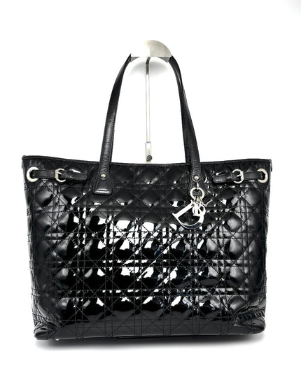 [SALE] Preowned. Dior Panarea Cannage Tote Patent SHW. 01BO0190|11175