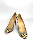 Preowned. Louboutin Heel Snake/Phyton. 37|11033