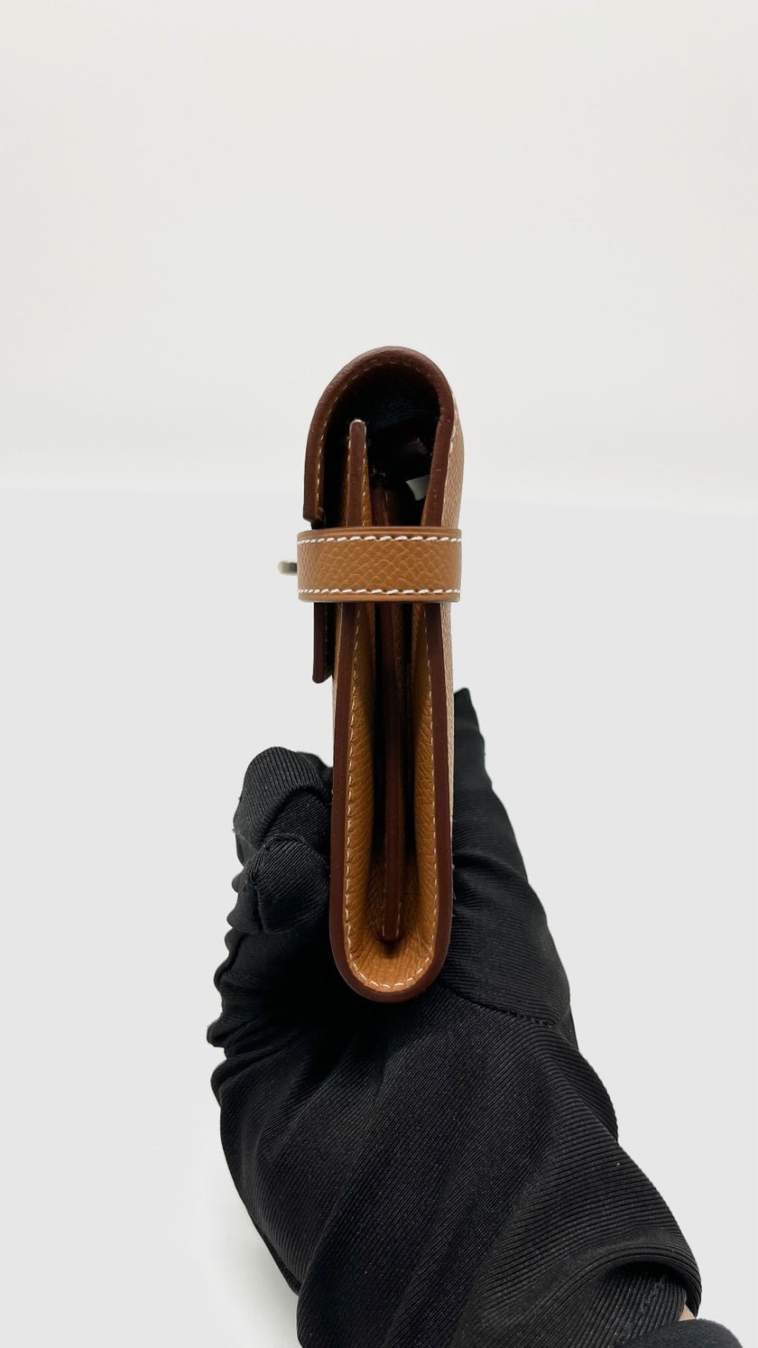 Brand New. Hermes Kelly Wallet Gold. BBS009MX|9971