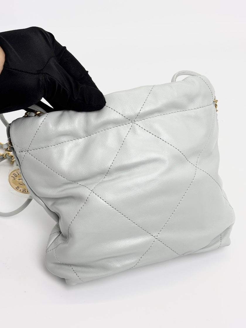 Brand New. Chanel C22 Mini Gray. X2TK5AEC|4085