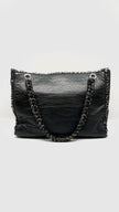 Preowned. Chanel Glazed Tweed Shopping Tote Large Calf SHW. 13122253|9876