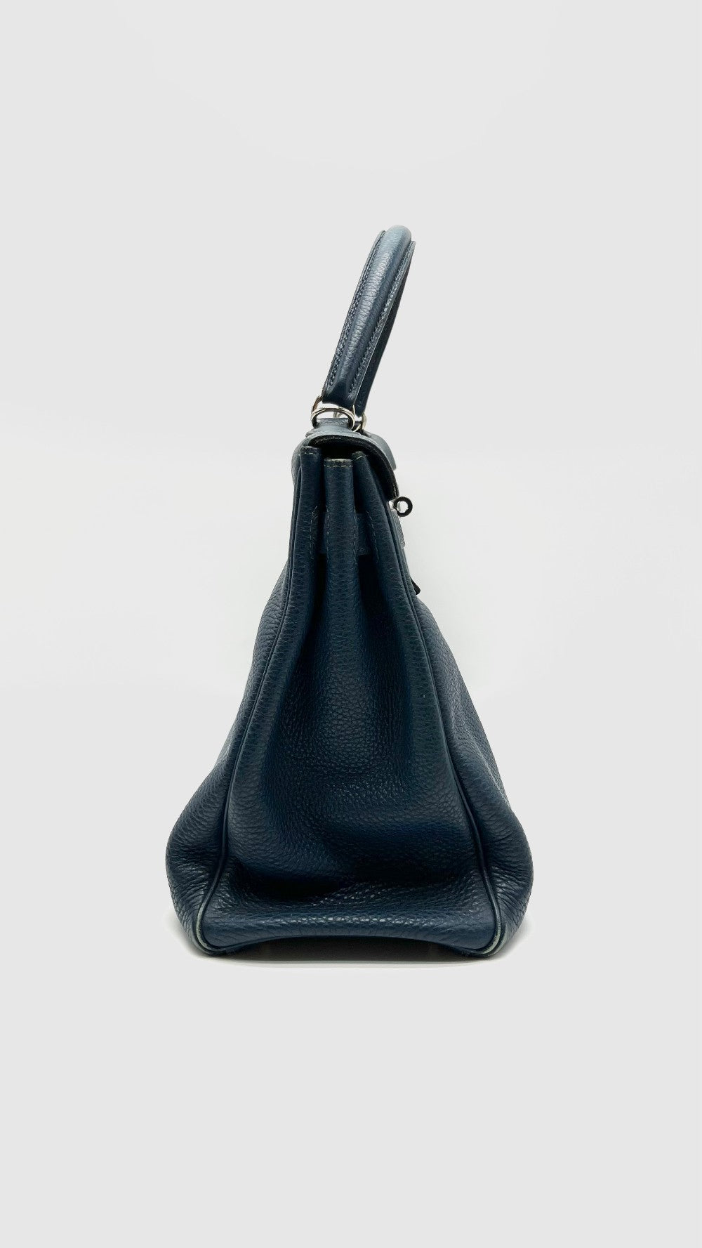 Preowned. Hermes Kelly 35 Blue Marine Togo PHW. N32|16155