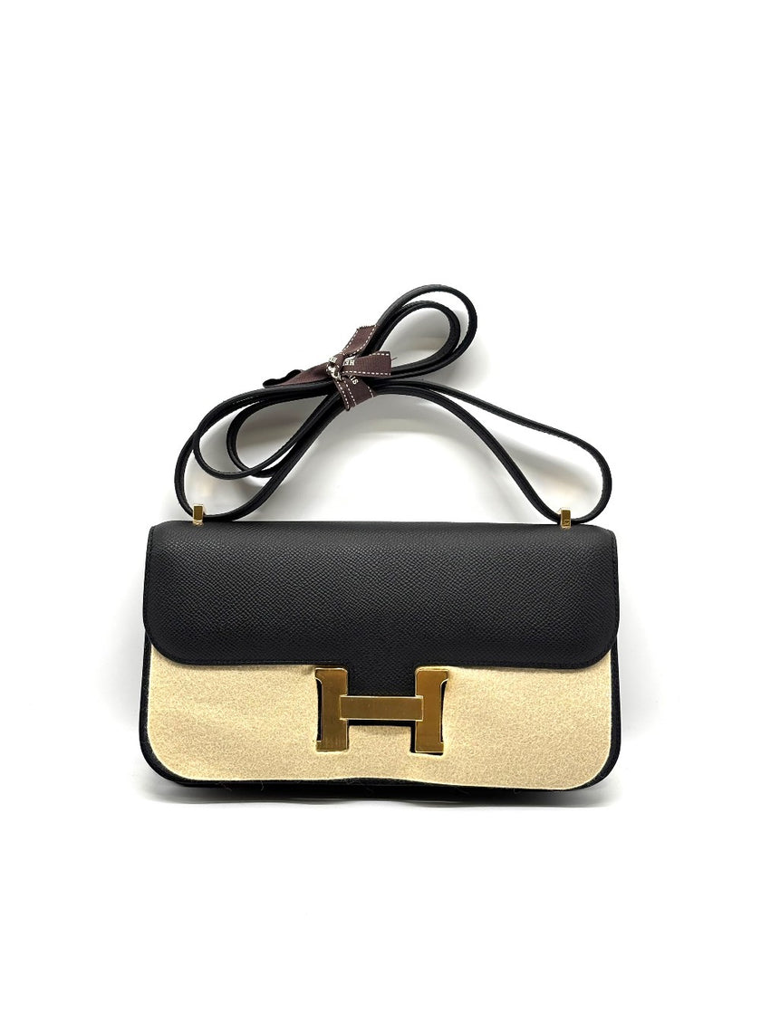 Brand New. Hermes Constance Elan Black Epsom GHW. WSA397BQ|8810