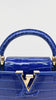 Preowned. Mini LV Capucines Croc Blue|11408
