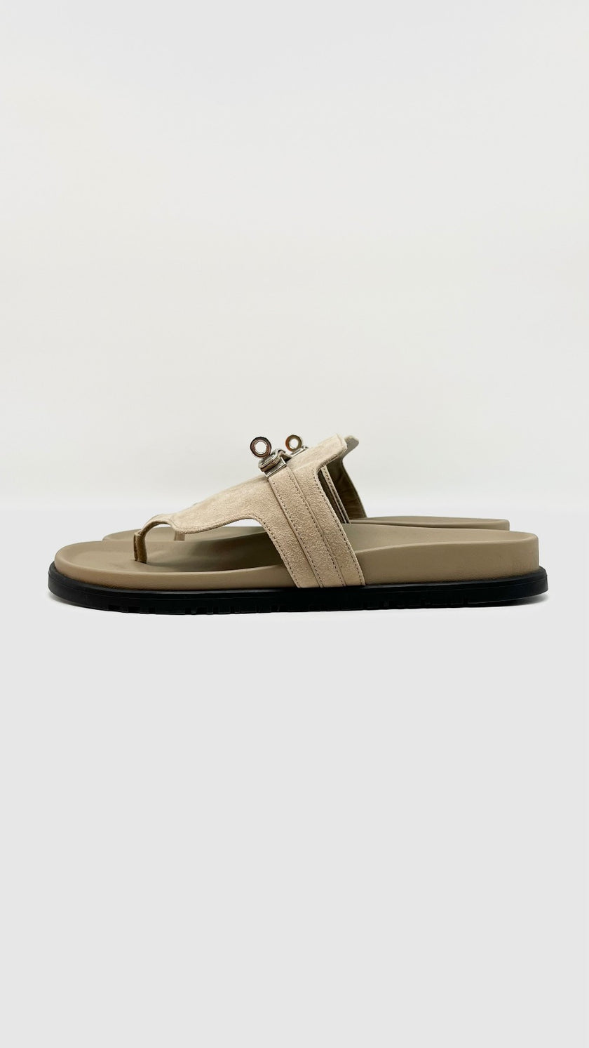 Brand New. Hermes Empire Sandals Gray. 41|10596