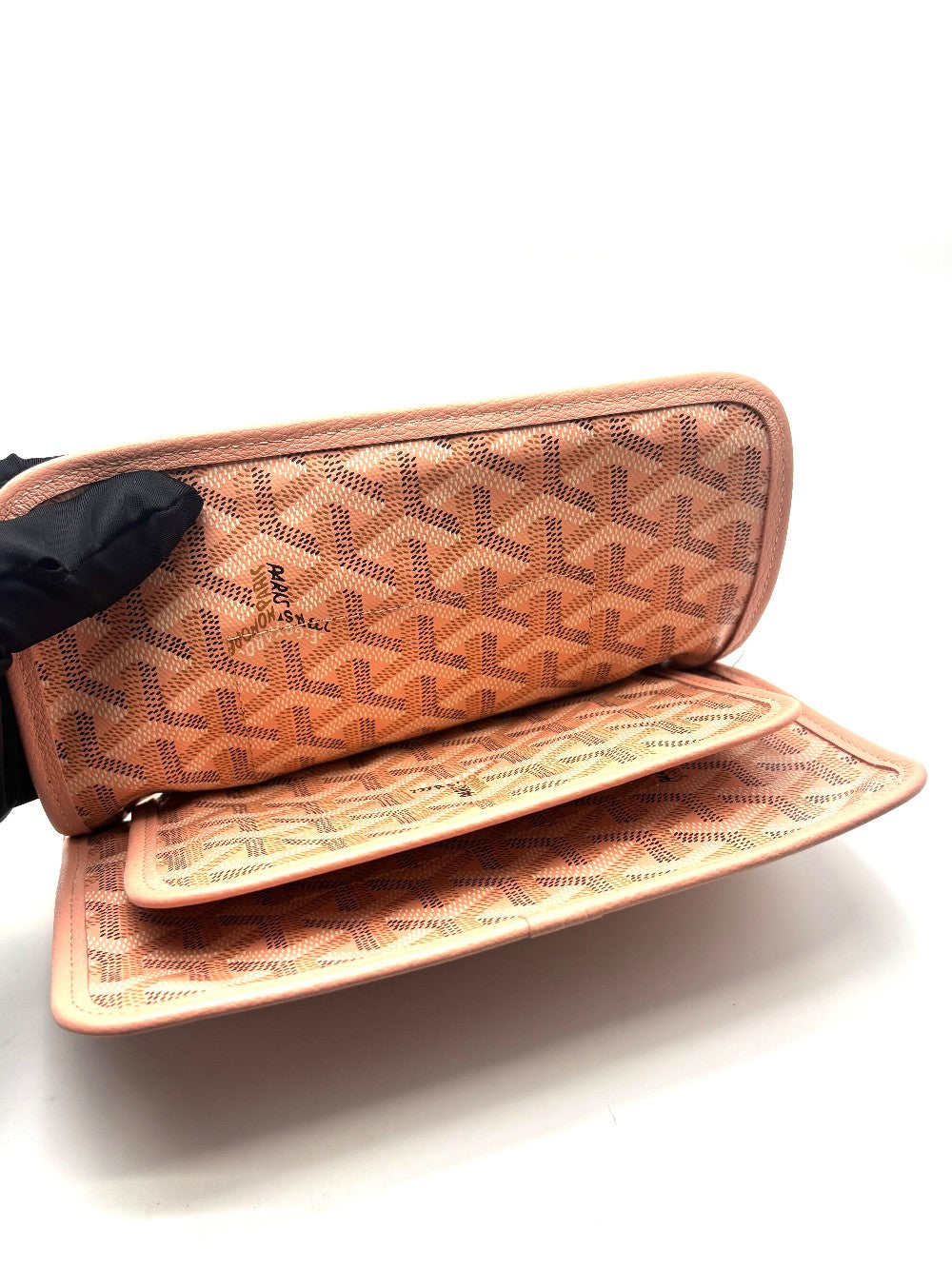 Like New. Goyard Plumet Pocket Wallet Rose Poudre SHW. ADM020226|17168