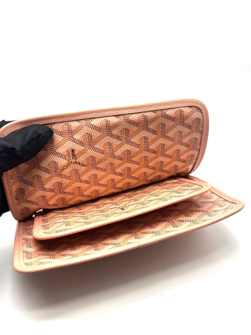 Like New. Goyard Plumet Pocket Wallet Rose Poudre SHW. ADM020226|17168