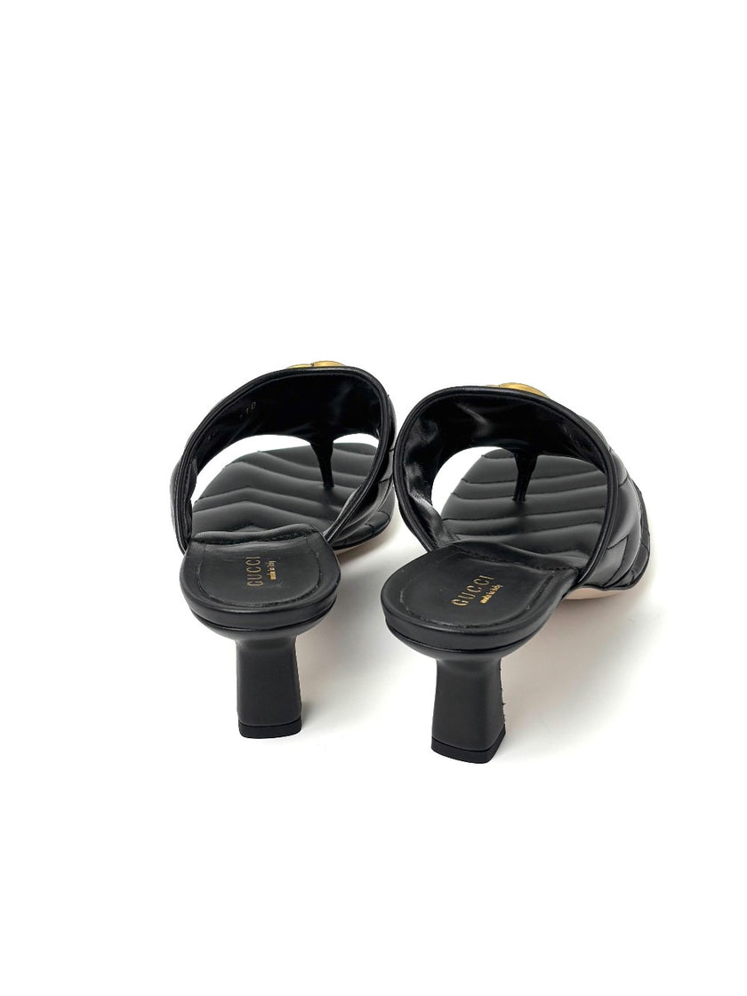 Brand New. Gucci GG Quilted Sandals Black. 38|7507