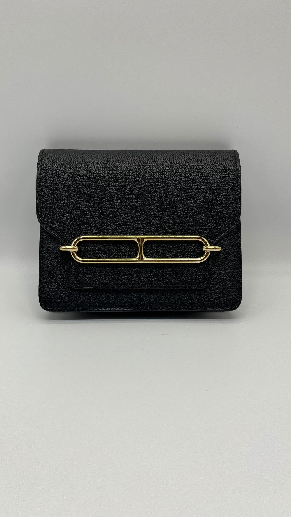 Preowned. Hermes Roulis Slim Passant Black GHW. WAM006UM|5369