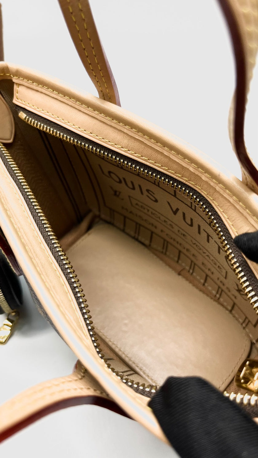 Preowned. LV Neverfull BB Mono Beige. MCHIP|8454