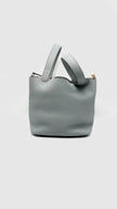 Brand New. Hermes Picotin 22 Gris Pantin Clemence GHW. KMZ004MM|14236