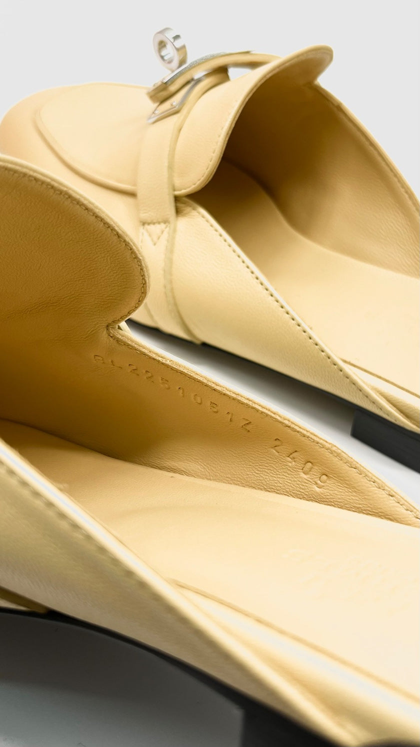 Unused. Hermes Oz Mules PHW. 37|6926