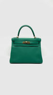 Like New. Hermes Kelly 28 Vert Vertigo Togo GHW. CGN312MU|14153