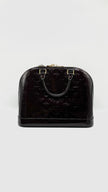 Preowned. LV Alma PM Amarante Monogram Venis Burgundy GHW. FL0181|14747