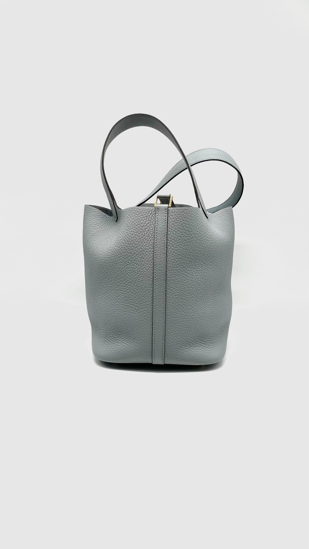 Brand New. Hermes Picotin 22 Gris Pantin Clemence GHW. KMZ004MM|14235