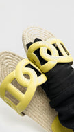 Brand New. Hermes Famosa Espadrille Jaune 38. MA22215121|16189