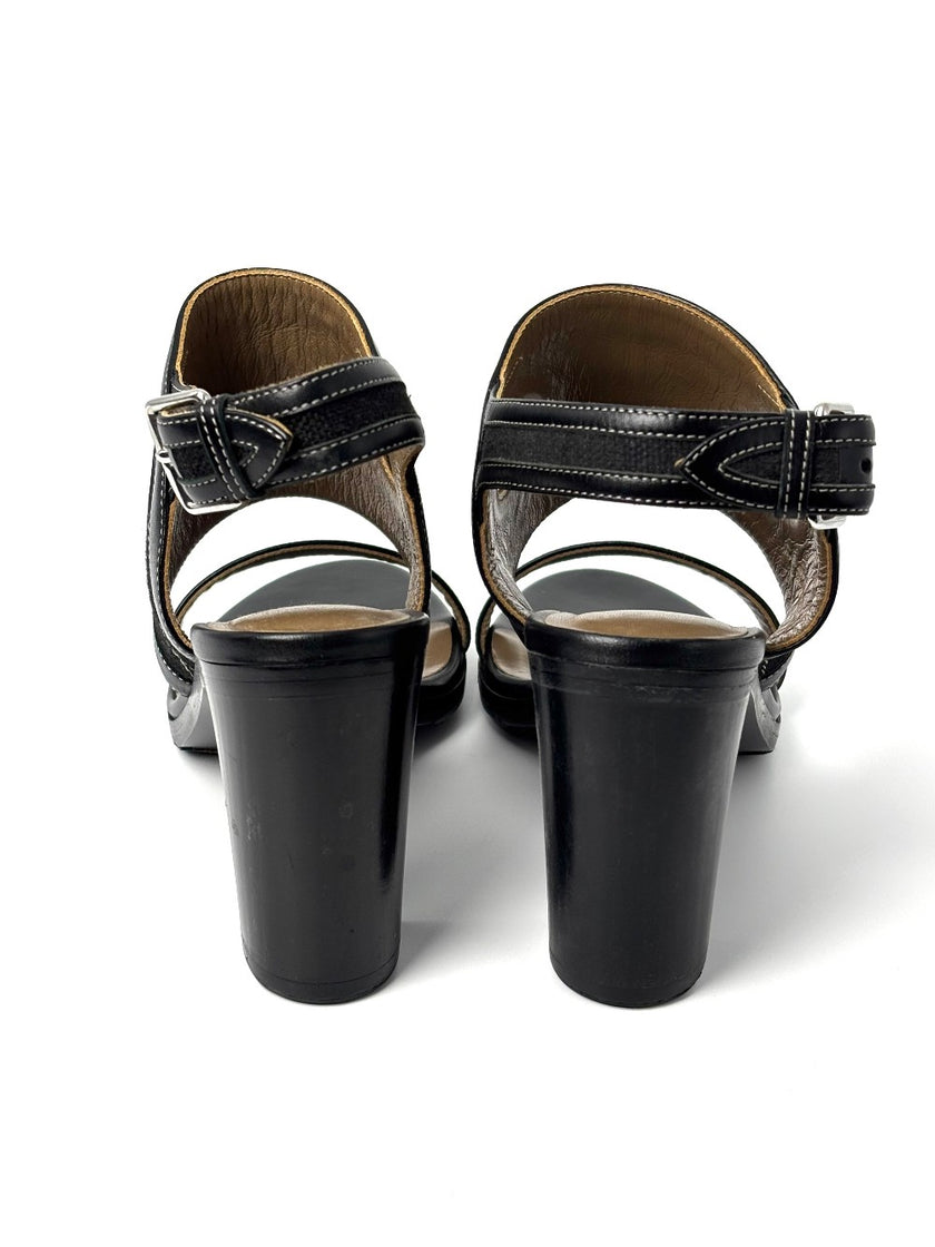 Preowned. Hermes Rita Heels Black. 36|8981