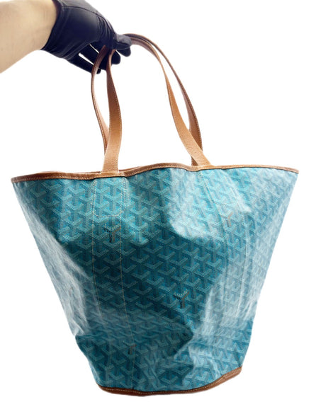 Preowned. Goyard Belharra Reversible Tote Bag Light Blue. MAE 020221|17136