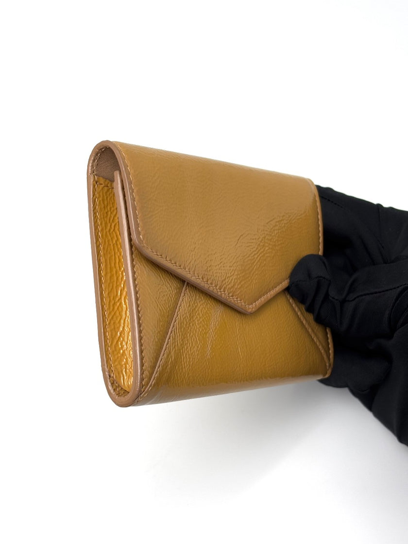 Preowned. YSL Coin Purse Patent Beige|7145