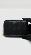 Brand New. Bottega Zip Card Holder Black|5571