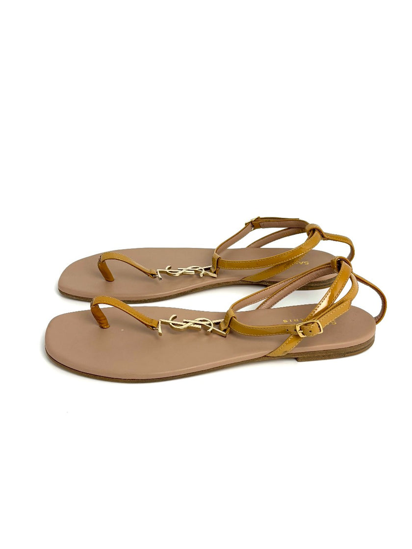 Brand New. YSL Thongs Sandals Nude. 37.5|8681