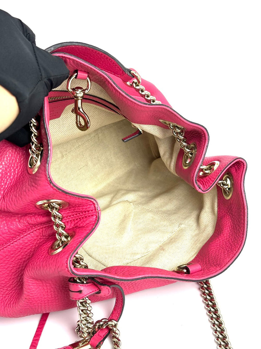 Preowned. Gucci Soho Hobo Pink. 308982-204991|11854