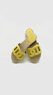 Brand New. Hermes Famosa Espadrille Jaune 38. MA22215121|16186